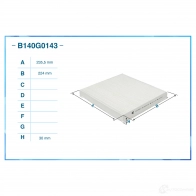 Салонный фильтр CWORKS B140G0143 1439701320 UN6B 6A - Изображение 2