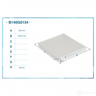 Салонный фильтр CWORKS B140G0134 7R0P B1 1439701338 - Изображение 2