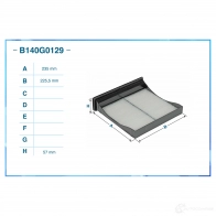 Салонный фильтр CWORKS 1439701343 0K R8JMG B140G0129 - Изображение 2