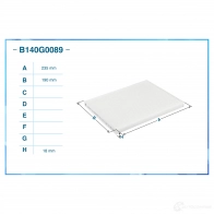 Салонный фильтр CWORKS B140G0089 1439701356 3LGLK YO - Изображение 2