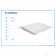 Салонный фильтр CWORKS EF JRX 1439701441 B14MR0040 - Изображение 2