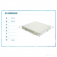 Салонный фильтр CWORKS 1439701446 C1 4W4 B14MR0036 - Изображение 2