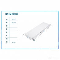 Салонный фильтр CWORKS B14MR0026 1439701467 NA45 WL - Изображение 2