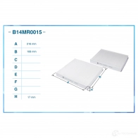 Салонный фильтр CWORKS B14MR0015 FYU20 K4 1439701489 - Изображение 2