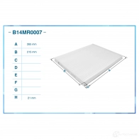 Салонный фильтр CWORKS 1439701499 72 KUL B14MR0007 - Изображение 2