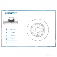 Тормозной диск CWORKS 1439702073 HDYAS 4J C220R0627 - Изображение 2