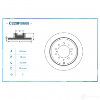 Тормозной диск CWORKS BC VXFV C220R0608 1439702118 - Изображение 2