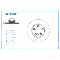 Тормозной диск CWORKS WM77 8W C210R2021 1439702207 - Изображение 2