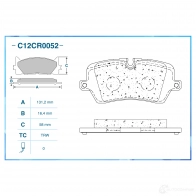 Тормозные колодки дисковые, комплект CWORKS C12CR0052 3QE 9N 1439702581 - Изображение 2