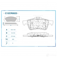 Тормозные колодки дисковые, комплект CWORKS AXOE MXS C12CR0023 1439702610 - Изображение 2