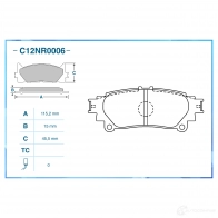 Тормозные колодки дисковые, комплект CWORKS C12NR0006 1439702819 J8P E3G - Изображение 2