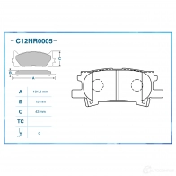 Тормозные колодки дисковые, комплект CWORKS L ZOOZ C12NR0005 1439702820 - Изображение 2