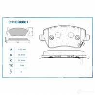 Тормозные колодки дисковые, комплект CWORKS 1439702934 C11CR0081 4N VN1QD - Изображение 2