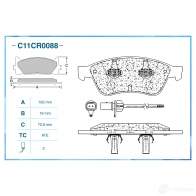 Тормозные колодки дисковые, комплект CWORKS C11CR0088 0 OL8MI 1439702942 - Изображение 2