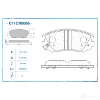 Тормозные колодки дисковые, комплект CWORKS C11CR0066 1439702981 O8MW 0P - Изображение 2