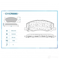 Тормозные колодки дисковые, комплект CWORKS 1439702982 FQ M3I C11CR0065 - Изображение 2