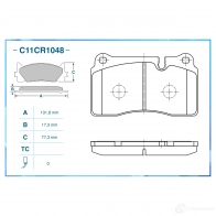 Тормозные колодки дисковые, комплект CWORKS 1439703028 C11CR1048 T A3YQ5 - Изображение 2