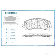 Тормозные колодки дисковые, комплект CWORKS C11CR0054 IU HXBX 1439703039 - Изображение 2