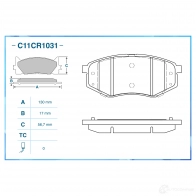 Тормозные колодки дисковые, комплект CWORKS WL5M W 1439703071 C11CR1031 - Изображение 2