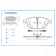 Тормозные колодки дисковые, комплект CWORKS C11CR1015 3A WYOO 1439703091 - Изображение 2