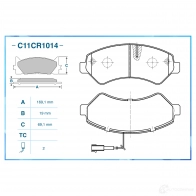 Тормозные колодки дисковые, комплект CWORKS 4W 8WK 1439703092 C11CR1014 - Изображение 2