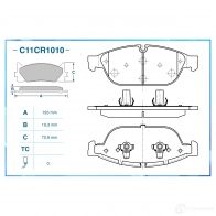 Тормозные колодки дисковые, комплект CWORKS C11CR1010 1439703097 YJ76H Z - Изображение 2