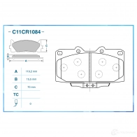 Тормозные колодки дисковые, комплект CWORKS 1439703282 3 SSBQ C11CR1084 - Изображение 2