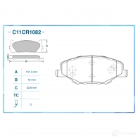 Тормозные колодки дисковые, комплект CWORKS NE LYQG1 1439703285 C11CR1082 - Изображение 2
