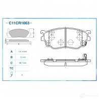 Тормозные колодки дисковые, комплект CWORKS 1439703322 C11CR1063 UCCHFX E - Изображение 2