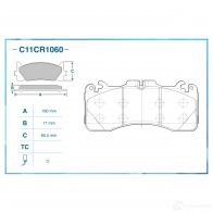 Тормозные колодки дисковые, комплект CWORKS 1439703325 C11CR1060 7S3 L3 - Изображение 2