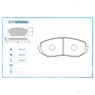 Тормозные колодки дисковые, комплект CWORKS 1439703377 C11NR0060 JMFM NE - Изображение 2