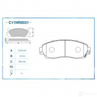 Тормозные колодки дисковые, комплект CWORKS 5BVXU 9 C11NR0031 1439703409 - Изображение 2