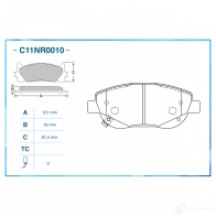 Тормозные колодки дисковые, комплект CWORKS 1439703417 C11NR0010 U 6W3N - Изображение 2