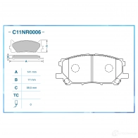 Тормозные колодки дисковые, комплект CWORKS L07MX AU 1439703421 C11NR0006 - Изображение 2
