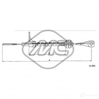 Трос газа METALCAUCHO Volkswagen Transporter 3L RVW 83814