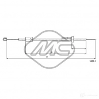 Трос капота METALCAUCHO 81597 3798953 B670 ECC