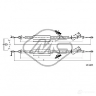 Трос ручника METALCAUCHO 81828 BE6P YM Ford Focus 2 Кабриолет 2.0 145 л.с. 2006 – 2010