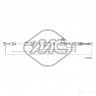 Трос ручника METALCAUCHO YX3SY E Mitsubishi Space Star 1 (DGA) Минивэн 1.8 MPI 112 л.с. 2002 – 2004 82276