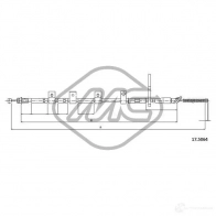 Трос ручника METALCAUCHO ZPF L3V Suzuki Swift (MZ, EZ) 2 Хэтчбек 1.3 DDiS (RS 413D) 69 л.с. 2005 – 2025 83360