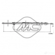 Трос ручника METALCAUCHO 82808 3800083 KDY18 C