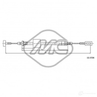 Трос ручника METALCAUCHO 3798756 ZO RAH2B 81394