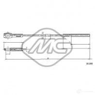 Трос сцепления METALCAUCHO 3800630 OT SUXD 83606
