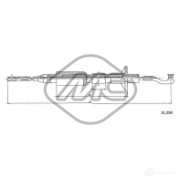 Трос сцепления METALCAUCHO G CLP9 3799722 82380