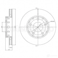 Тормозной диск METELLI Audi A4 (B5) 1 Седан 2.7 S4 Quattro 265 л.с. 1997 – 2001 23-1210C 8032747119105 JT03U Y