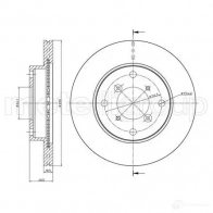Тормозной диск METELLI FE C49OX Suzuki Swift 23-0757 8032747206591