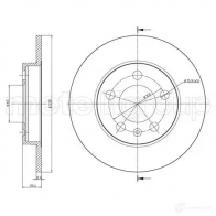 Тормозной диск METELLI 23-0742C 8032747112229 BU 7RE7 Audi TT (8N9) 1 Кабриолет
