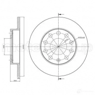 Тормозной диск METELLI SLH5 X 23-0748C 8032747027028 Audi A4 (B7) 3 Седан 2.0 Tdi 170 л.с. 2006 – 2008