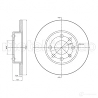 Тормозной диск METELLI A S6P9A 8032747228876 23-0568C Opel Corsa (C) 3 Хэтчбек 1.2 Twinport (F08. F68) 80 л.с. 2004 – 2009