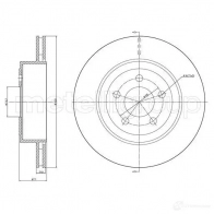 Тормозной диск METELLI IBN 7UR5 8032747118276 23-1447C Chrysler 300 3 (LD) Седан 3.6 292 л.с. 2011 – 2024