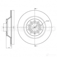 Тормозной диск METELLI 8032747040157 23-0865C Audi A6 (C6) 3 Универсал 2.8 Fsi 220 л.с. 2008 – 2011 X79 NR8J